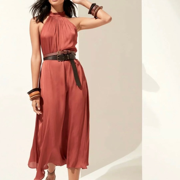 NWT Banana Republic Satin MIDI Dress Size 2 - Picture 3 of 4